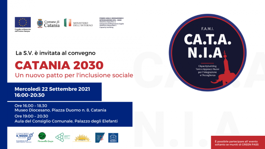 A Catania una voce corale per dire sì al Patto per l’Inclusione sociale, mercoledì 22 settembre la firma ufficiale